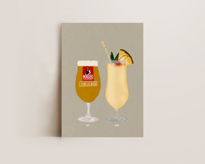 Madri & Pina Colada Print