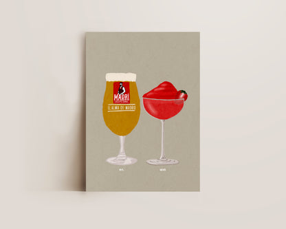 Madri & Frozen Strawberry Daiquiri Print