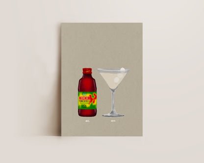 Magnum & Lychee Martini Print