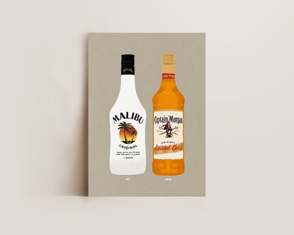 Malibu & Spiced Rum Print