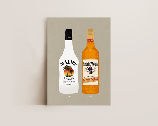 Malibu & Spiced Rum Print