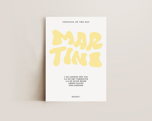 Martini Recipe Print