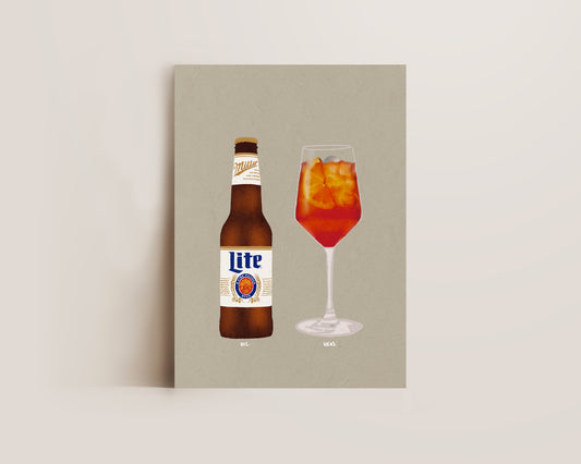 Miller Lite & Aperol Spritz Print