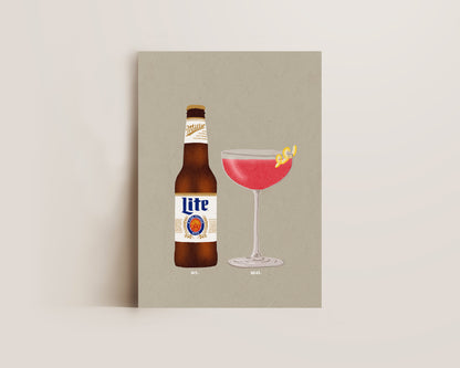 Miller Lite & Cosmopolitan Print