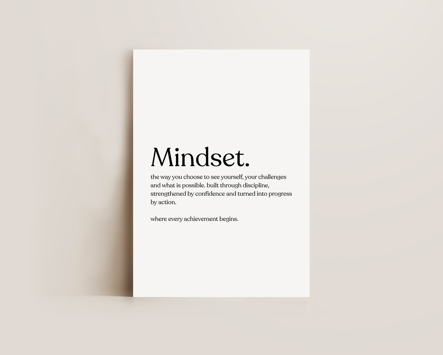 Mindset Definition Print