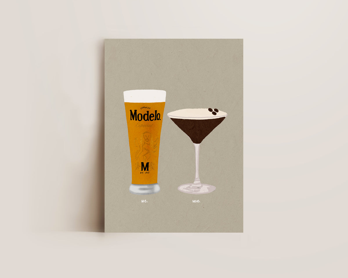 Modelo Pint & Espresso Martini Print