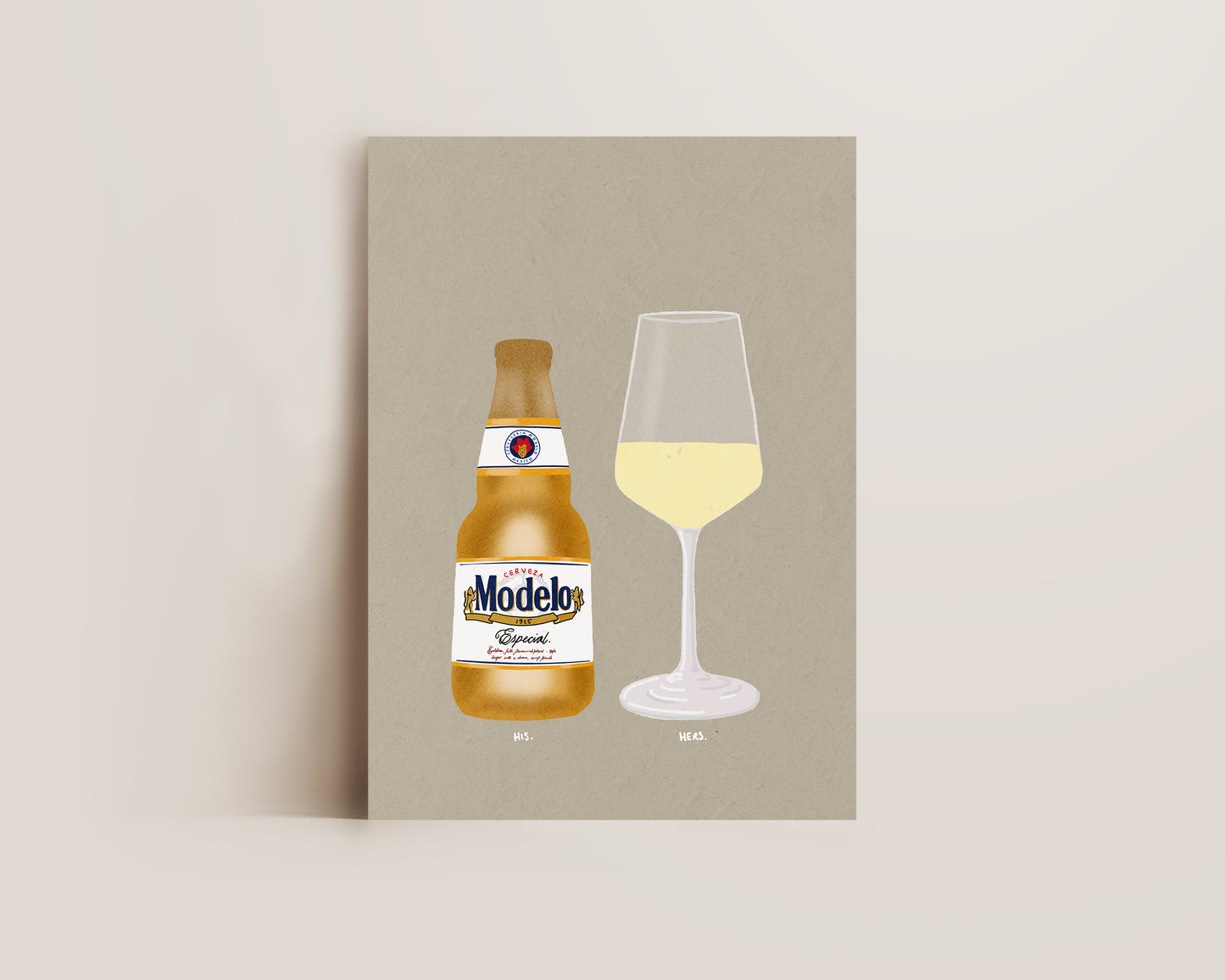 Modelo & White Wine Print
