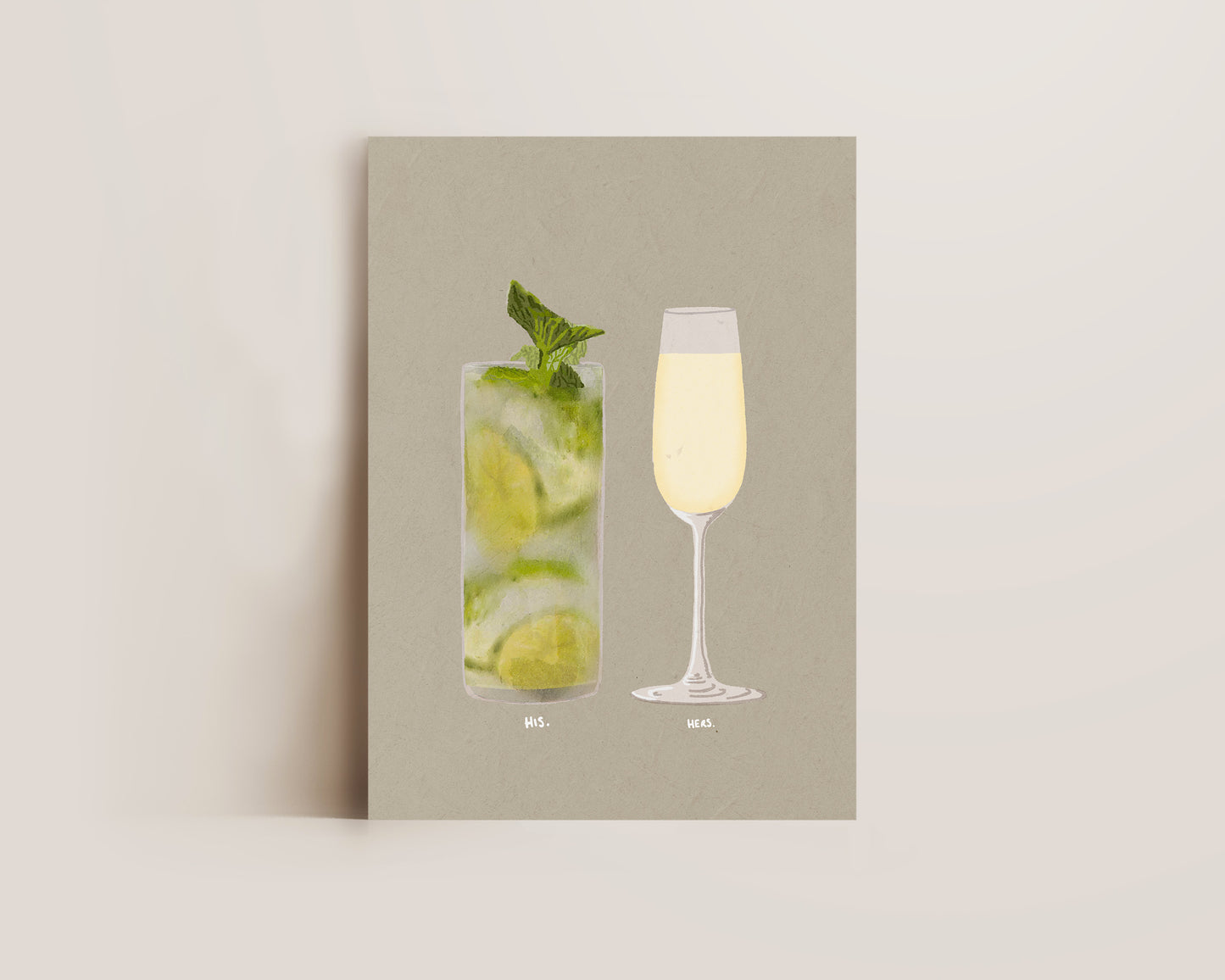 Mojito & Prosecco Glass Print