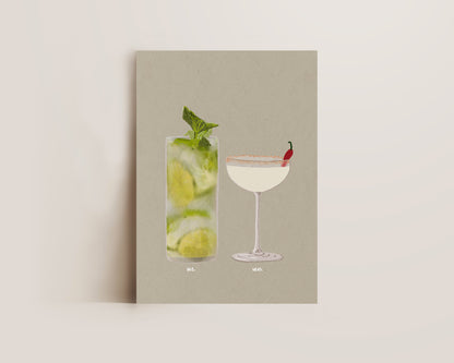 Mojito & Spicy Marg Print