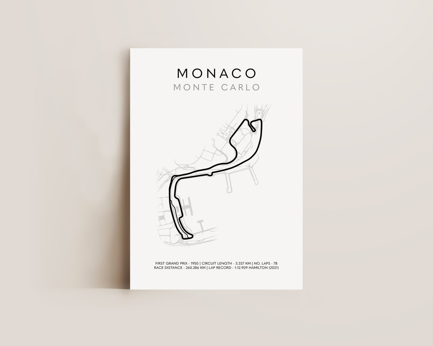F1 Monaco Track Print