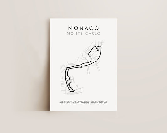 F1 Monaco Track Print