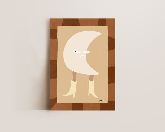 Moon Cowgirl Print
