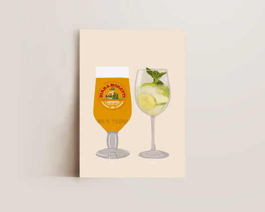 Moretti & Hugo Spritz Beige Print