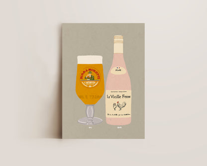 Birra Moretti & Chicken Wine Print