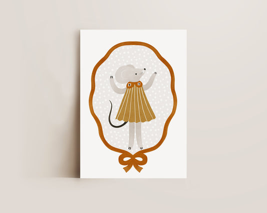 Mouse In Dress Print