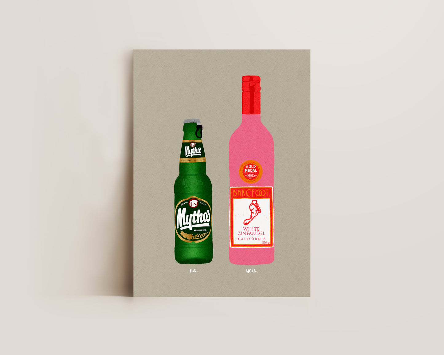Mythos Beer & White Zinfandel Print