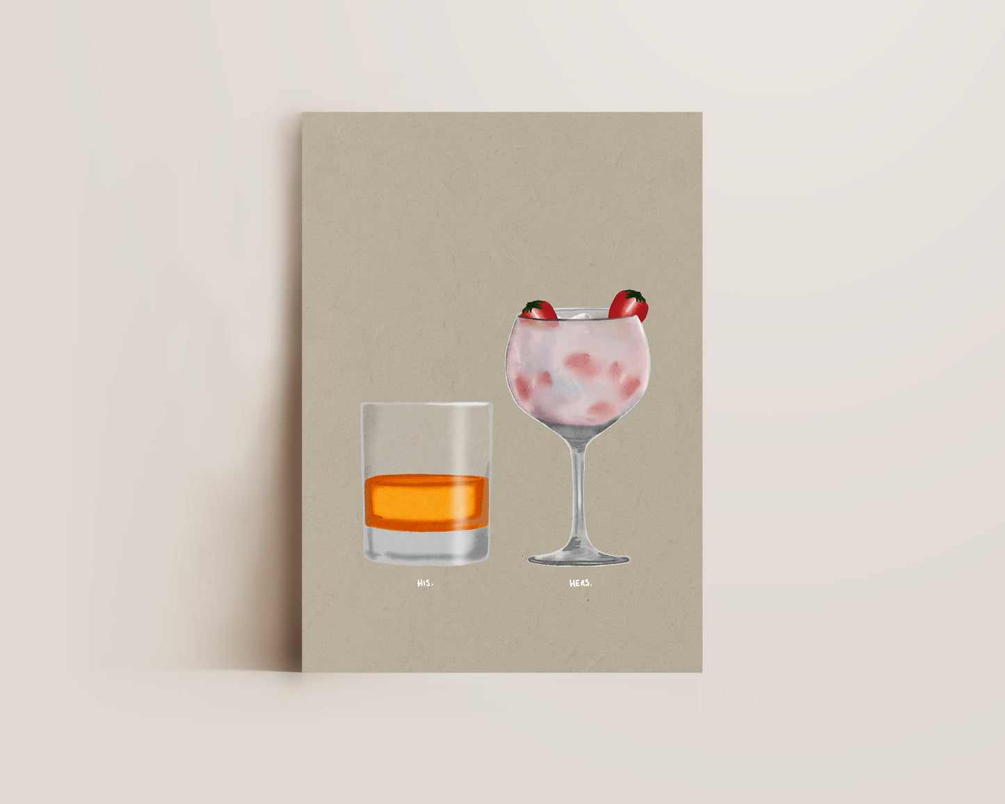 Whisky & Pink Gin Print