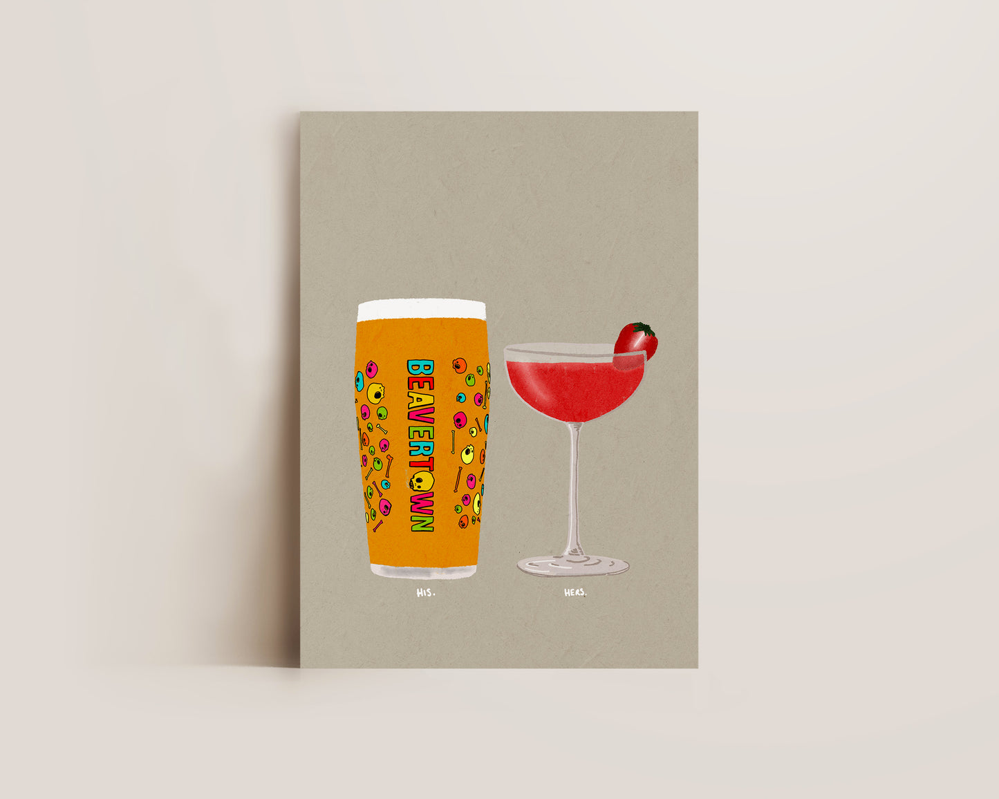 Neck Oil & Strawberry Daiquiri Print