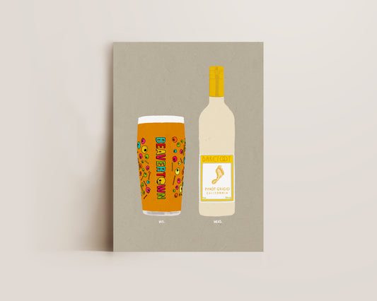 Neck Oil & Barefoot Pinot Print