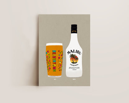 Neck Oil & Malibu Print