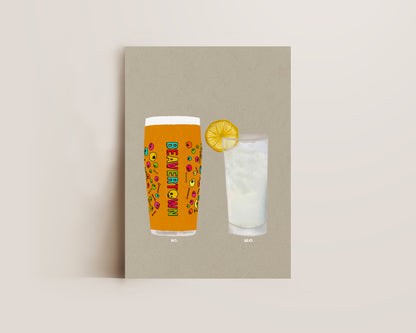 Neck Oil & Vodka Lemonade Print
