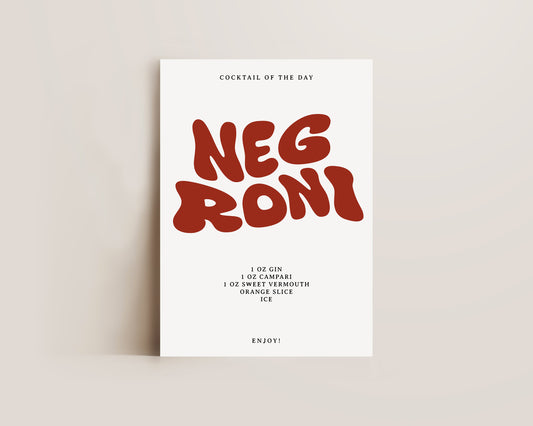 Negroni Recipe Print