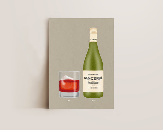 Negroni & Sancerre Print