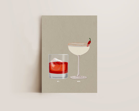 Negroni & Spicy Marg Print