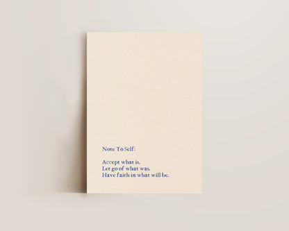 Note To Self Print