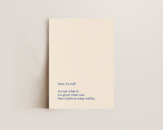 Note To Self Print