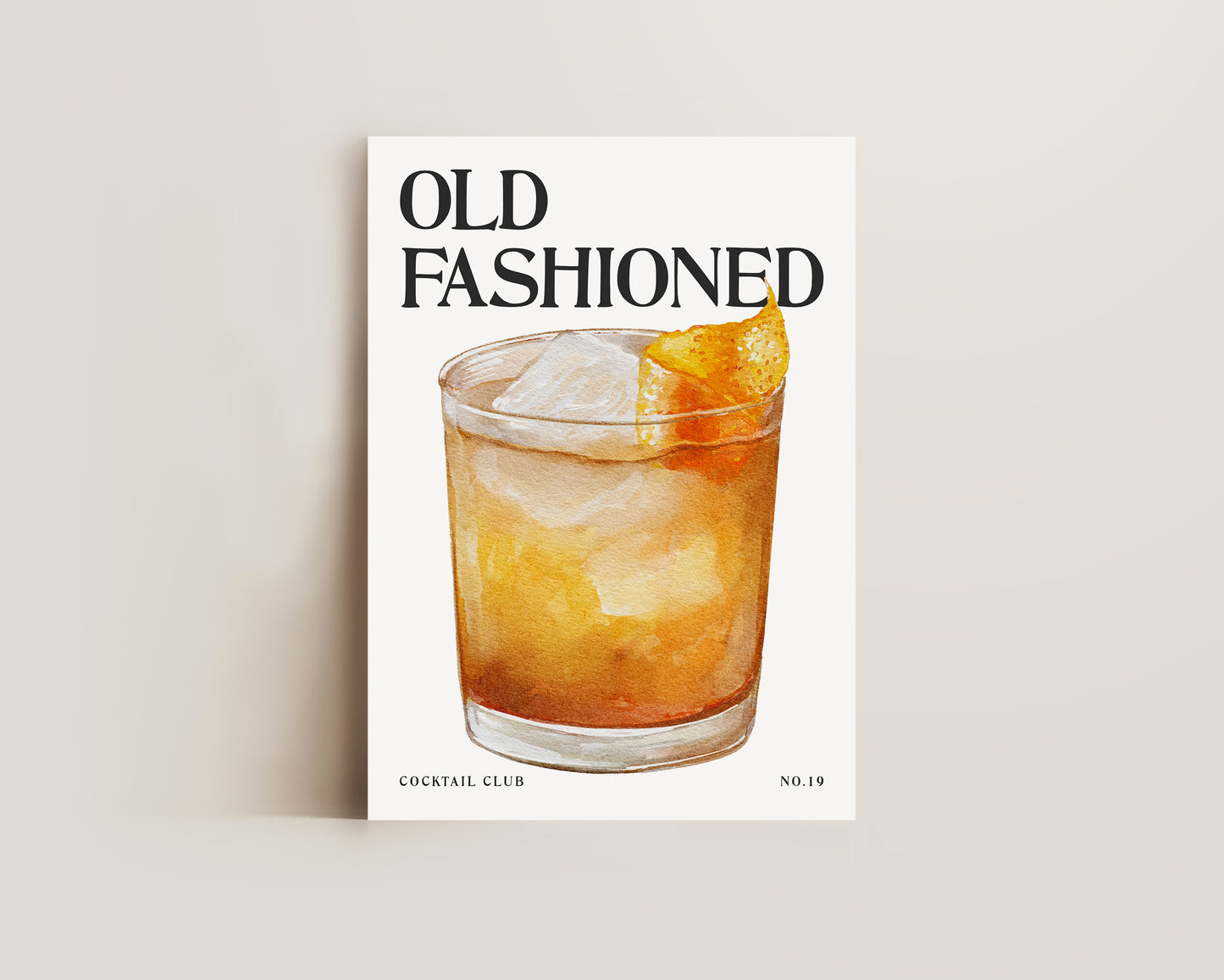 Old Fashioned Cocktail Print