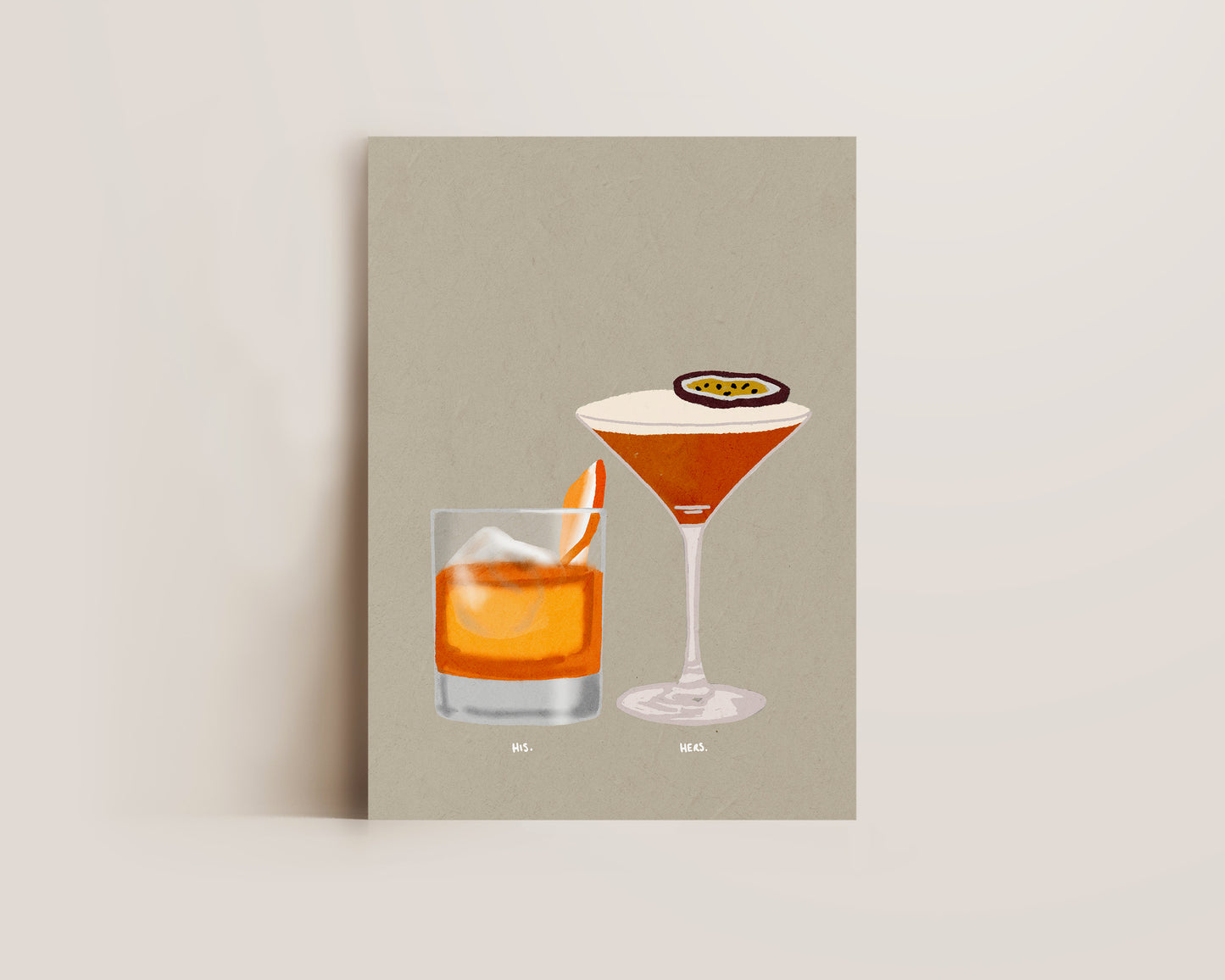 Old Fashioned & Pornstar Martini Print