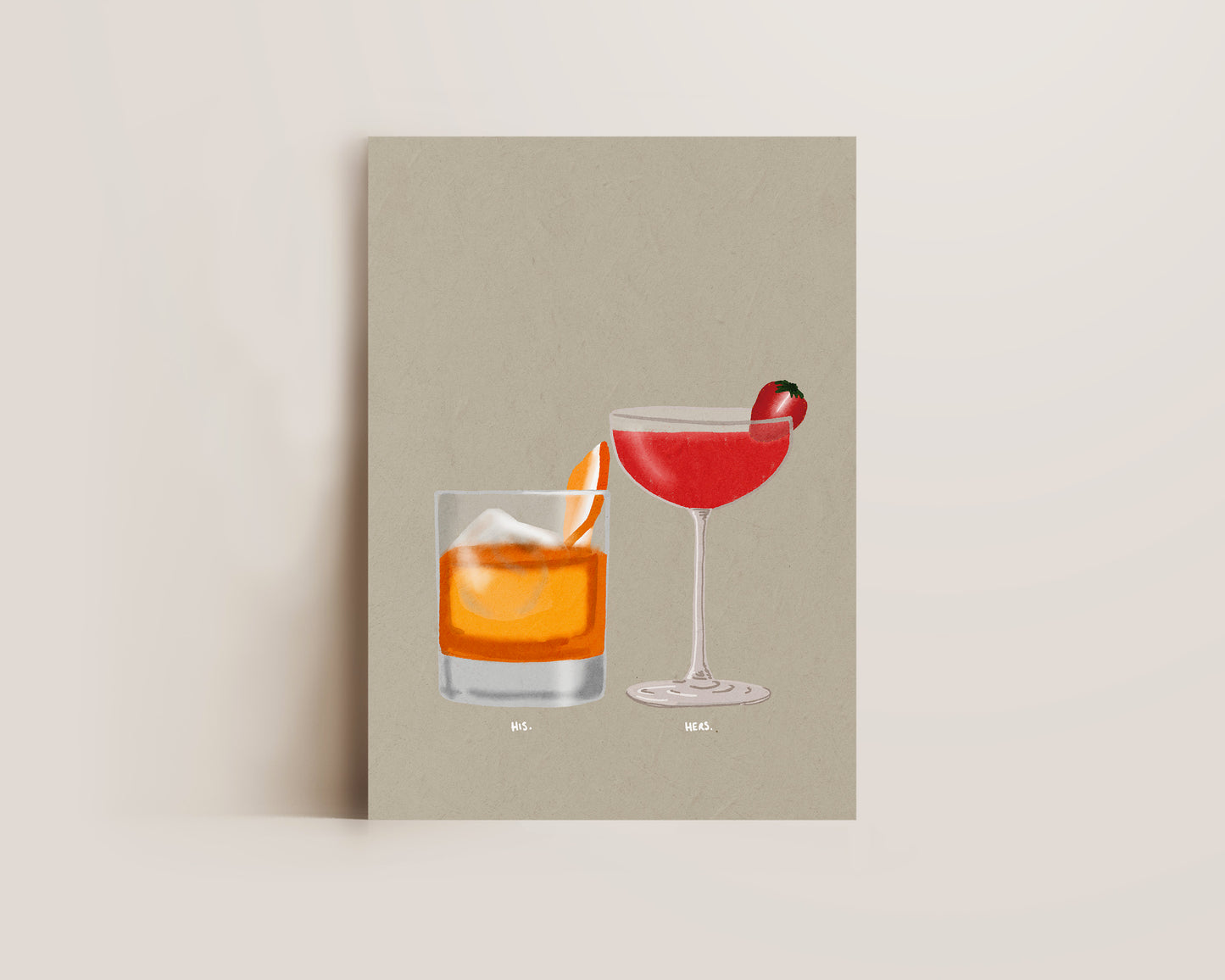 Old Fashioned & Strawberry Daiquiri Print