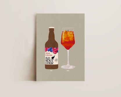 Old Mout Berries & Cherries & Aperol Spritz Print