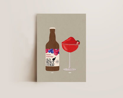 Old Mout Berries & Cherries & Frozen Strawberry Daiquiri Print