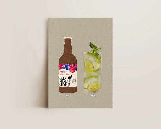 Old Mout Berries & Cherries & Mojito Print