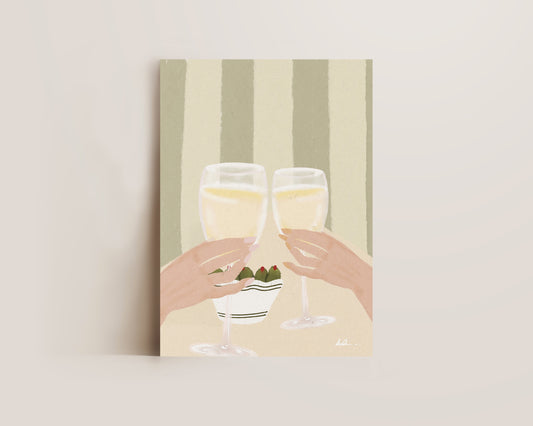 Olives & Wine Print