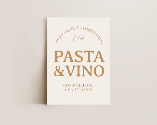 Pasta & Vino Print