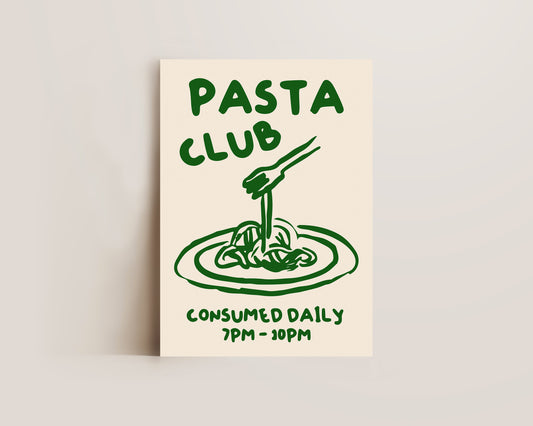 Pasta Club Print In Green
