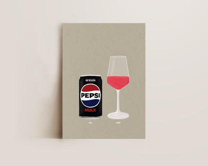 Pepsi Max & Rose Print
