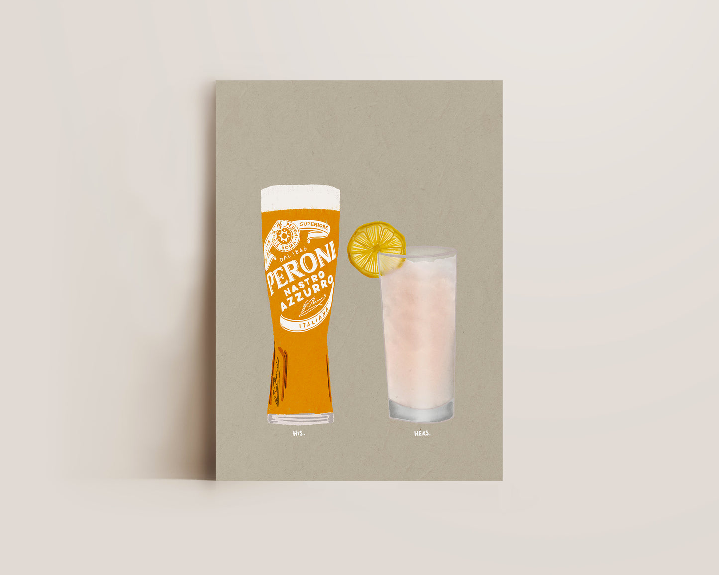 Peroni & Archers & Lemonade Print