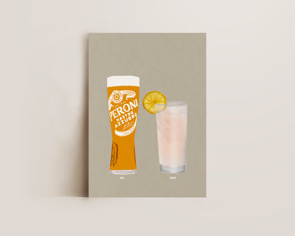 Peroni & Archers & Lemonade Print