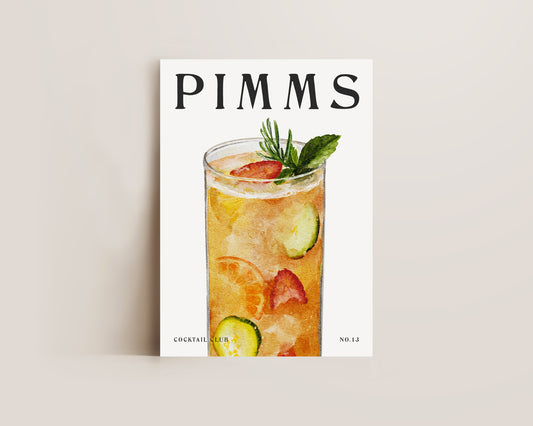 Pimms Cocktail Print