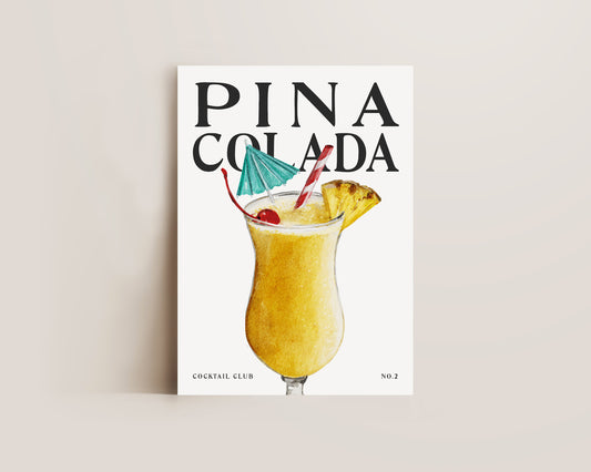 Pina Colada Cocktail Print