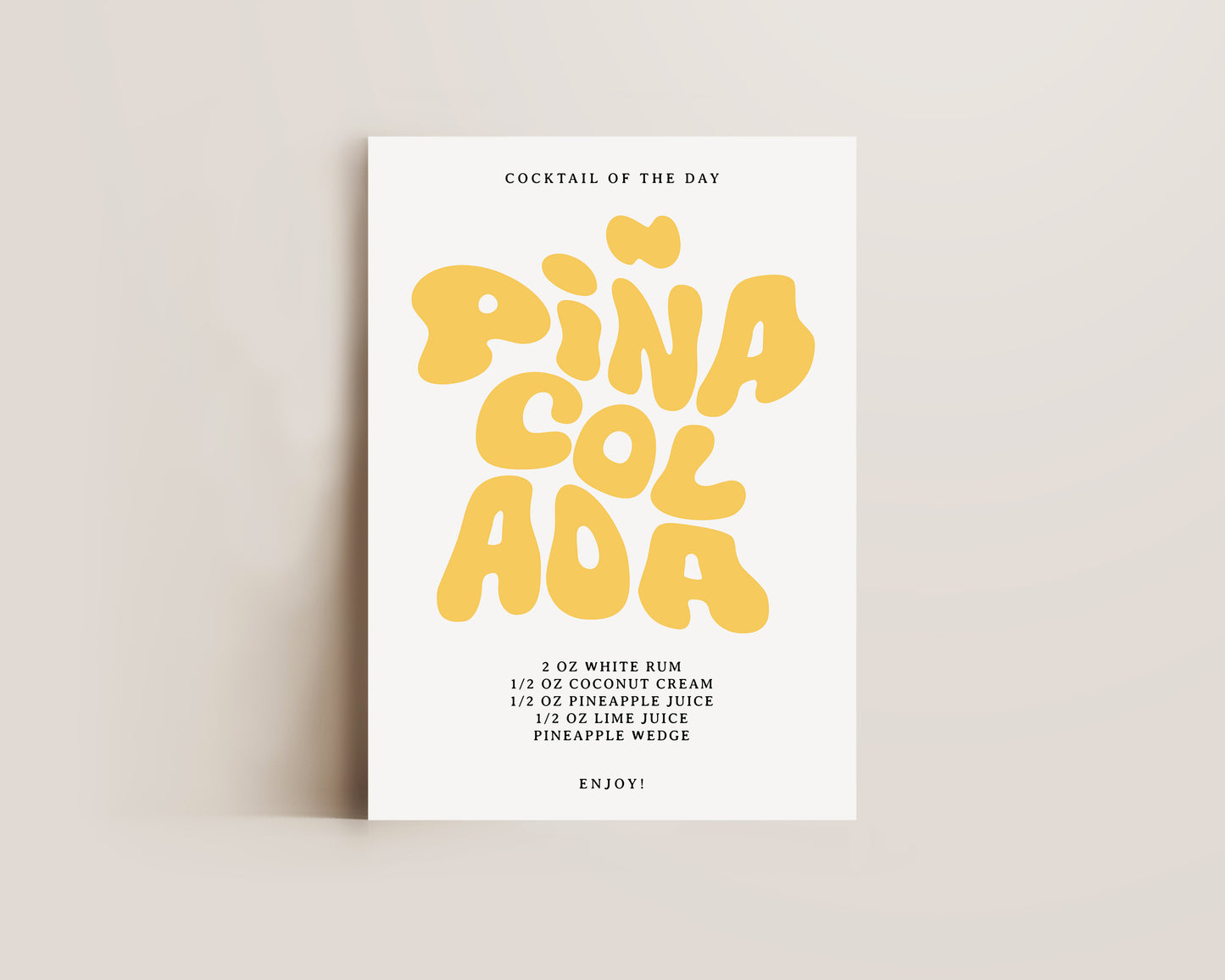 Pina Colada Recipe Print
