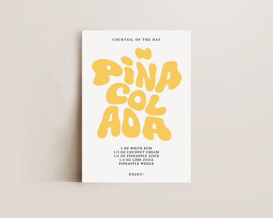 Pina Colada Recipe Print