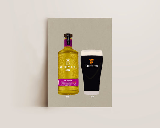 Whitley Neill Pineapple & Guinness Print