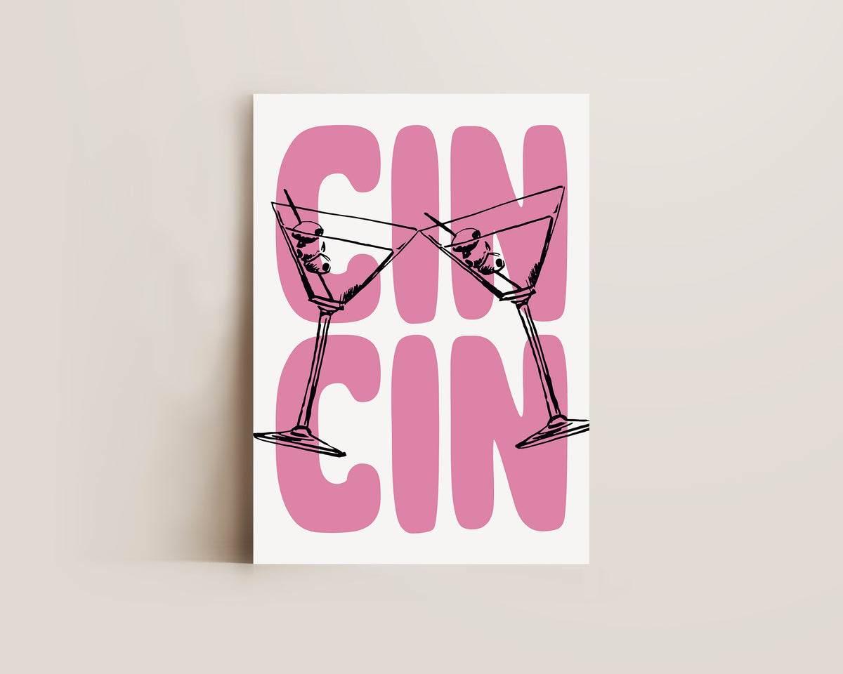 Cin Cin Pink Print