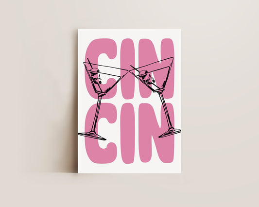 Cin Cin Pink Print