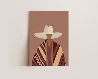 Poncho Cowgirl Print